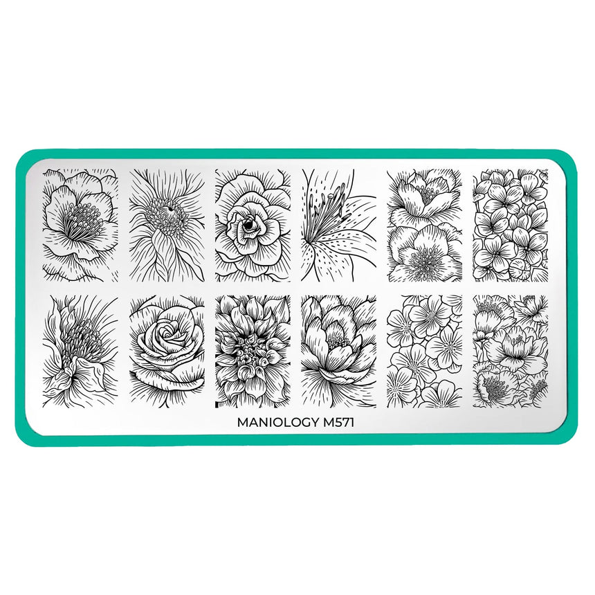 Pretty Petals (M571) - Nail Stamping Plate