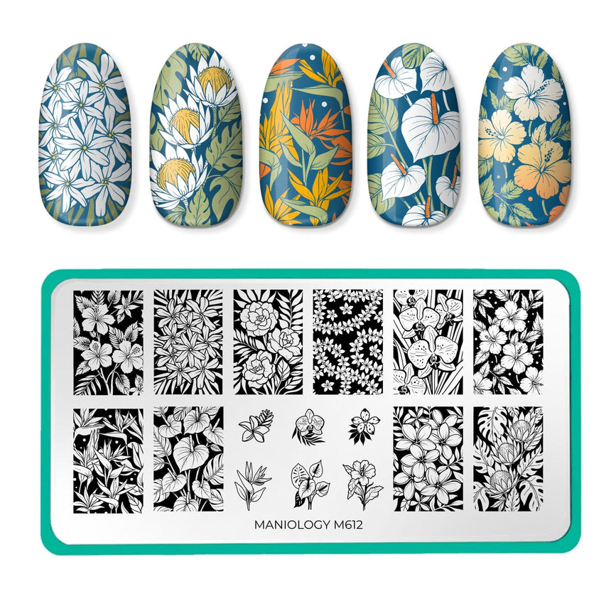 Rainforest Blooms (M612) - Nail Stamping Plate