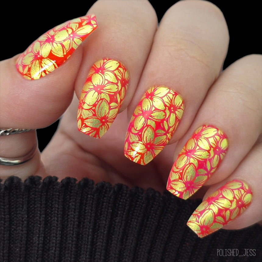 Rainforest Blooms (M612) - Nail Stamping Plate