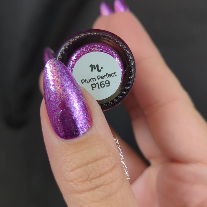 Rustic Charm: Plum Perfect (P169) - Purple with Silver Glitter Jellies Nail Polish