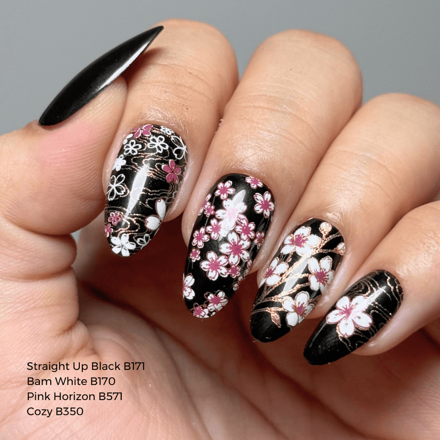 Sakura Showers (M663) - Nail Stamping Plate