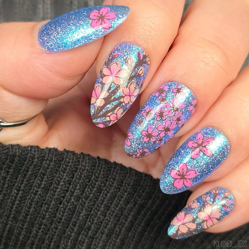 Sakura Showers (M663) - Nail Stamping Plate