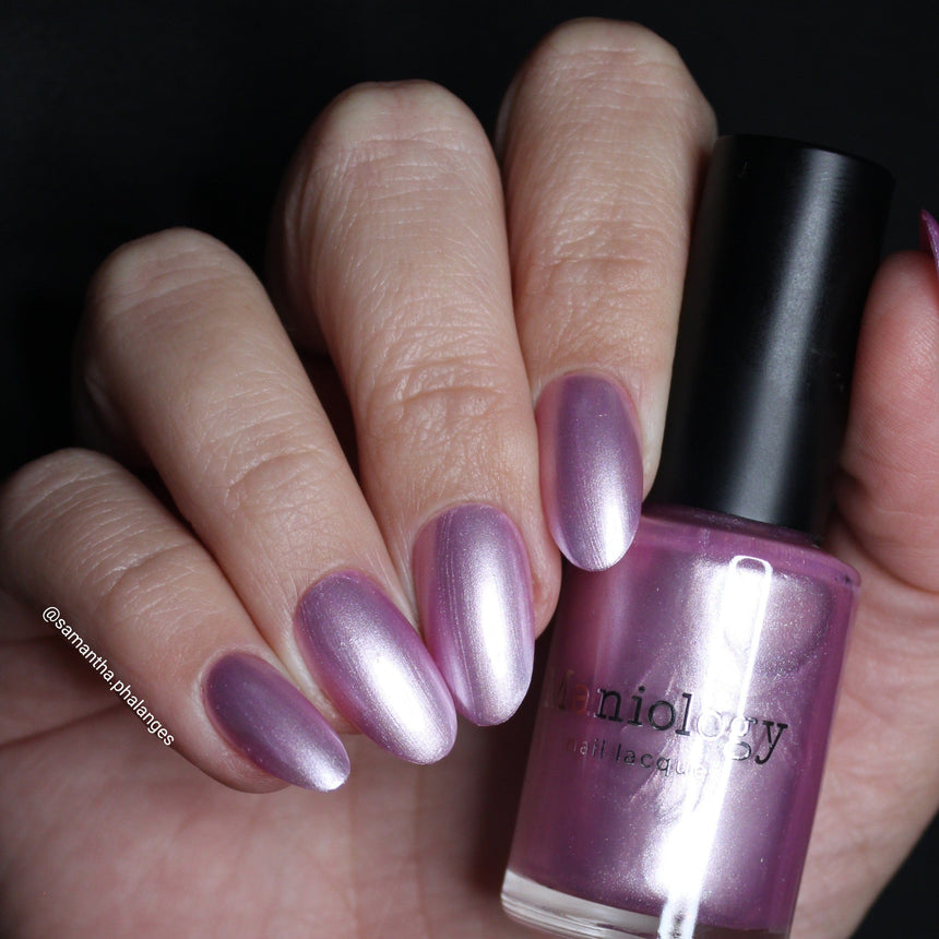 Satin Slumber: Night Gown (P176) - Pink Smooth Metallic Nail Polish