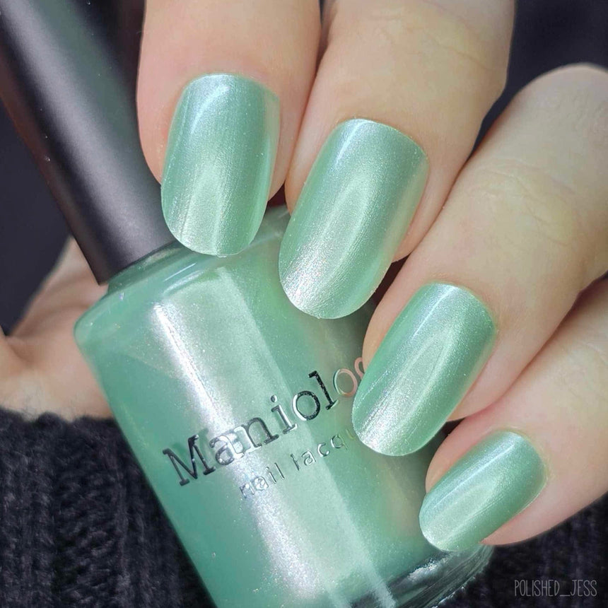 Satin Slumber: Fuzzy Slippers (P179) - Teal Smooth Metallic Nail Polish