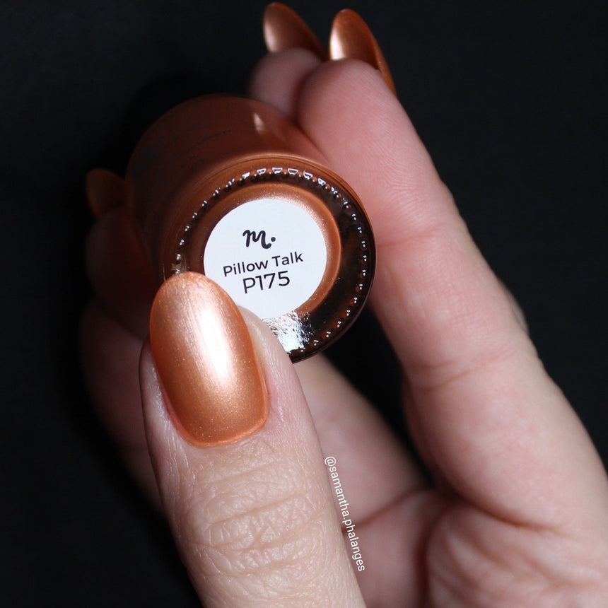 Satin Slumber: Pillow Talk (P175) - Coral Smooth Metallic Nail Polish
