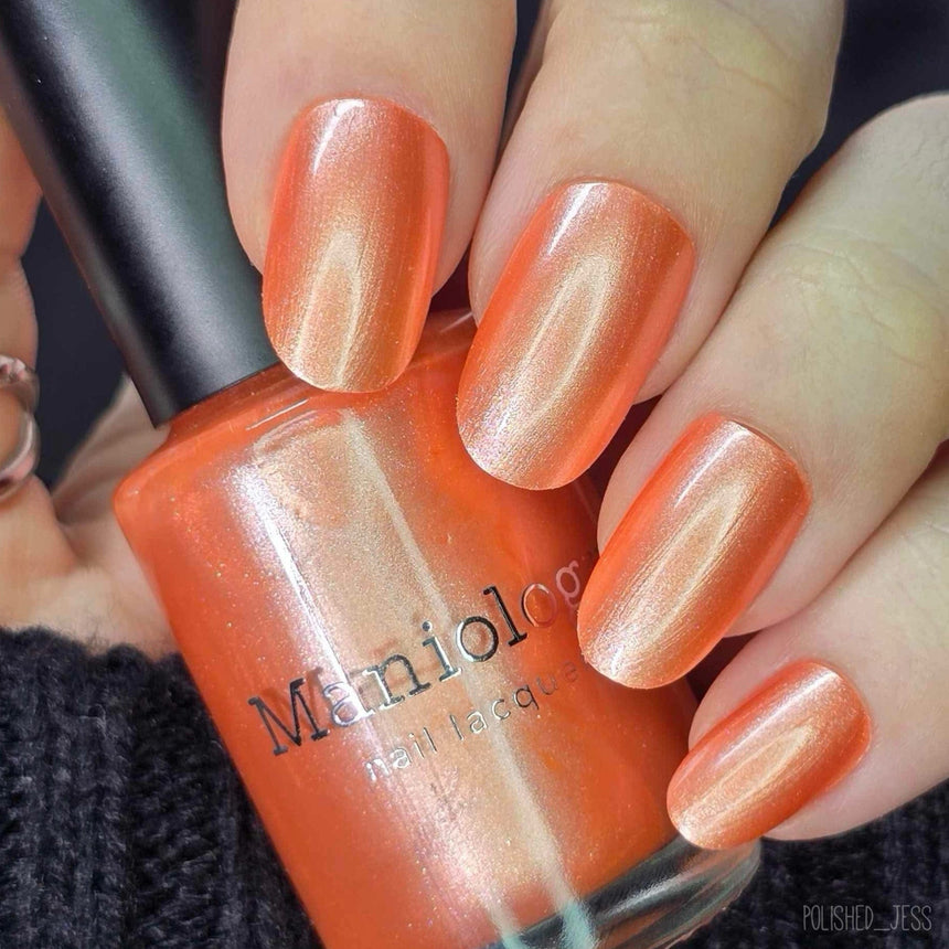 Satin Slumber: Pillow Talk (P175) - Coral Smooth Metallic Nail Polish
