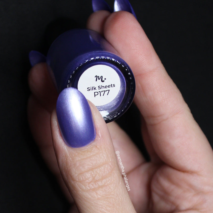 Satin Slumber: Silk Sheets (P177) - Purple Smooth Metallic Nail Polish