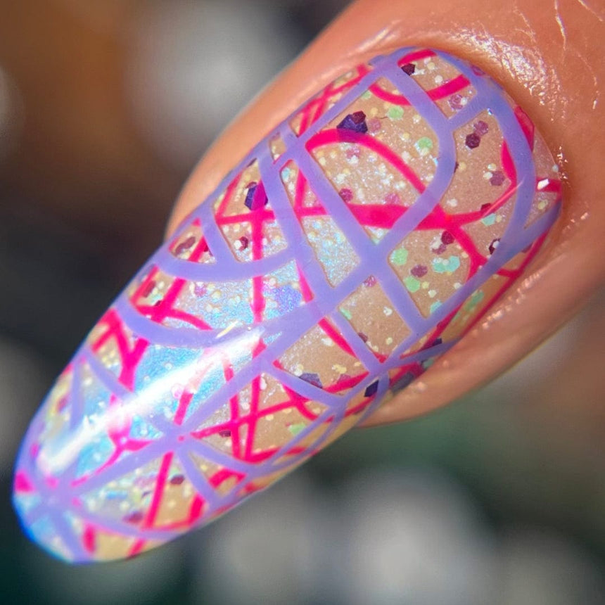 Scribbled Geos (M549) - Nail Stamping Plate