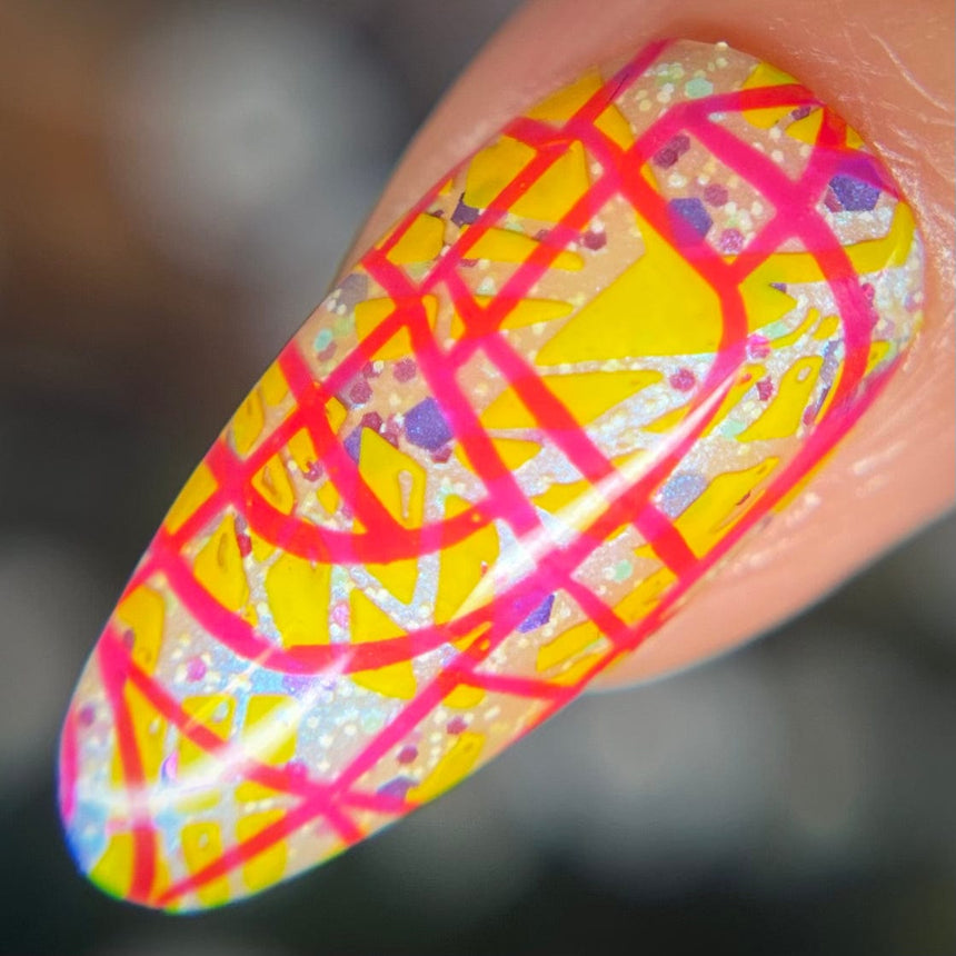 Scribbled Geos (M549) - Nail Stamping Plate