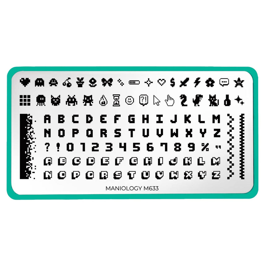 Seeing Pixels (M633) - Nail Stamping Plate