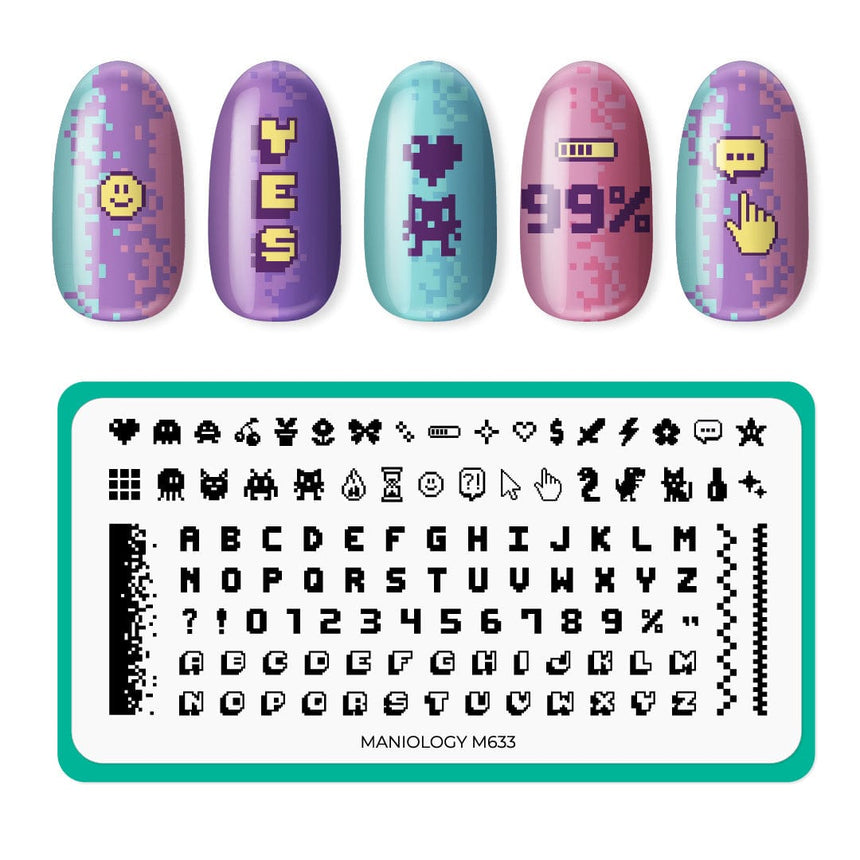 Seeing Pixels (M633) - Nail Stamping Plate