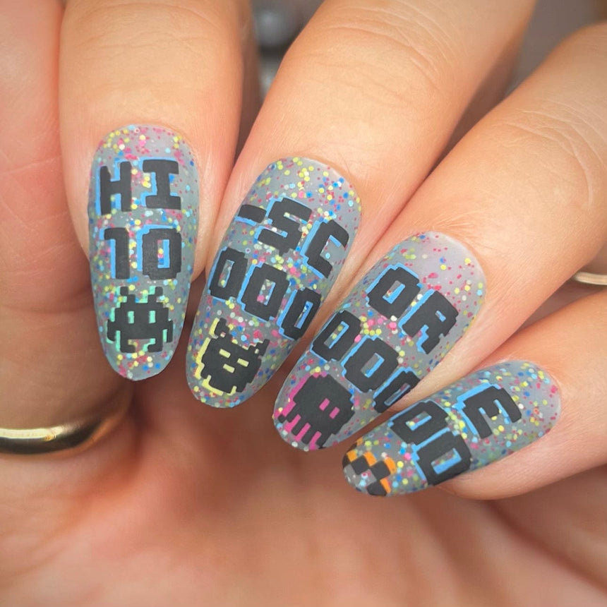 Seeing Pixels (M633) - Nail Stamping Plate