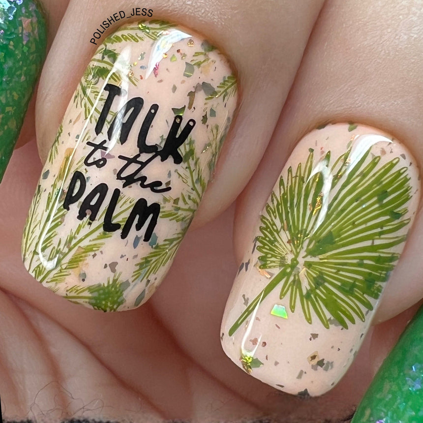 Shake Your Palm Fronds (M387) - Nail Stamping Plate