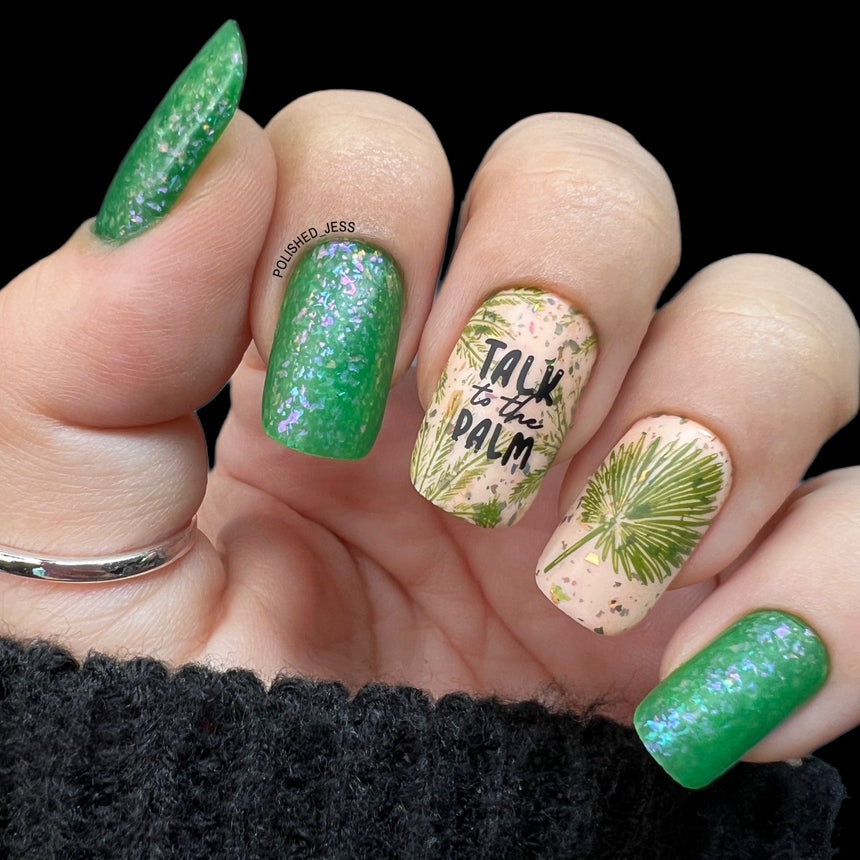 Shake Your Palm Fronds (M387) - Nail Stamping Plate