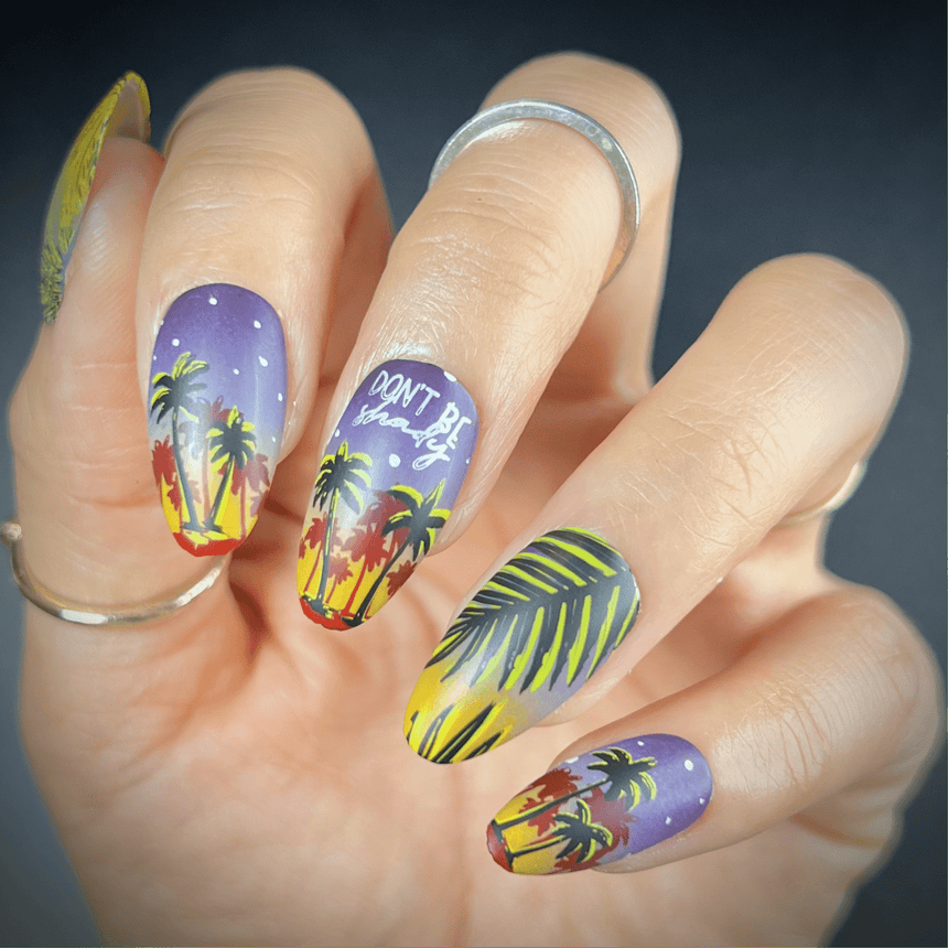 Shake Your Palm Fronds (M387) - Nail Stamping Plate