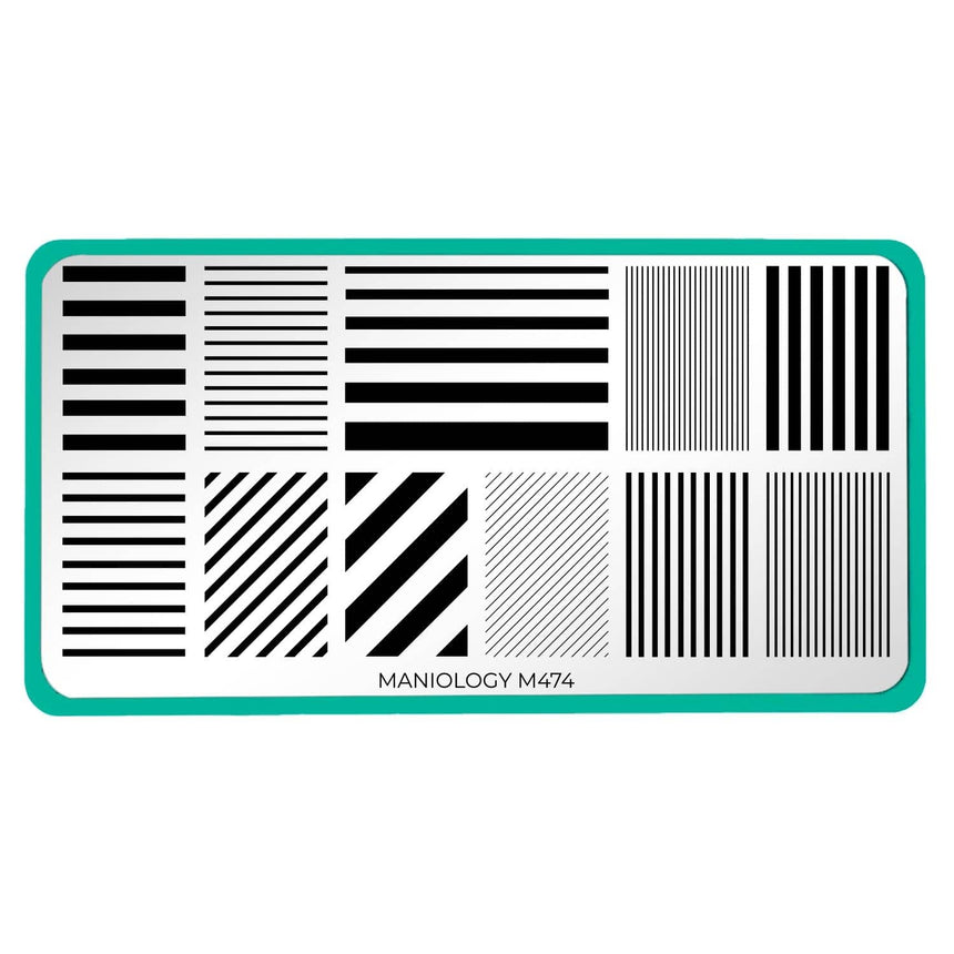 Shape Nouveau: Walk the Line (M474) - Nail Stamping Plate