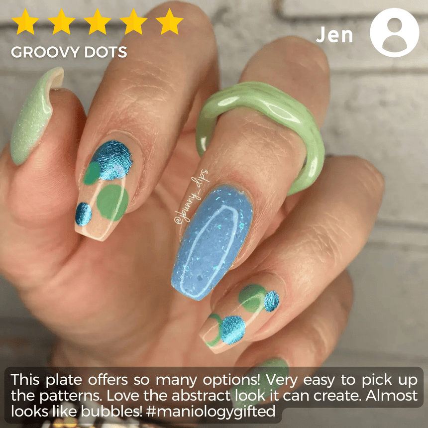 Shape Nouveau: Seeing Spots (M475) - Nail Stamping Plate