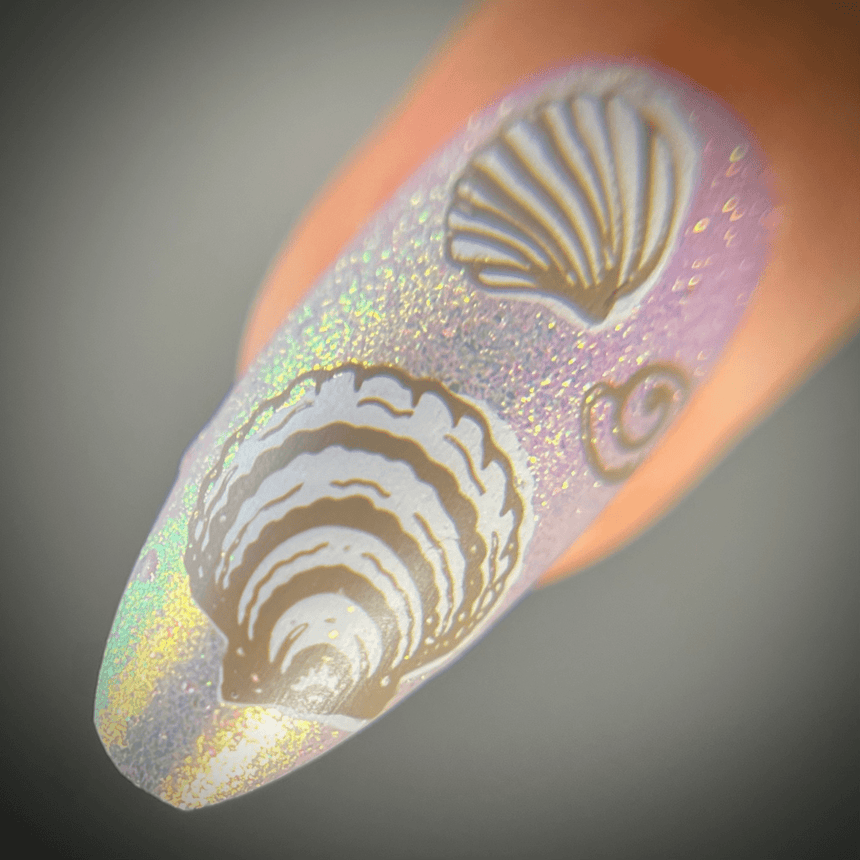 Shell Yeah! (M388) - Nail Stamping Plate