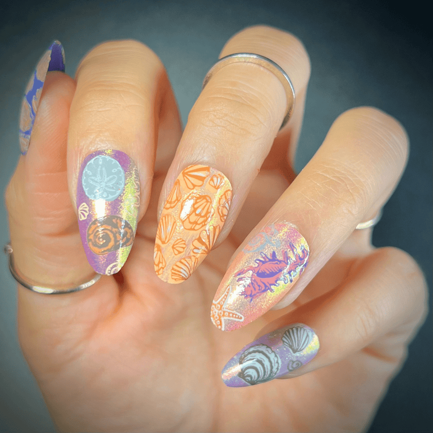 Shell Yeah! (M388) - Nail Stamping Plate