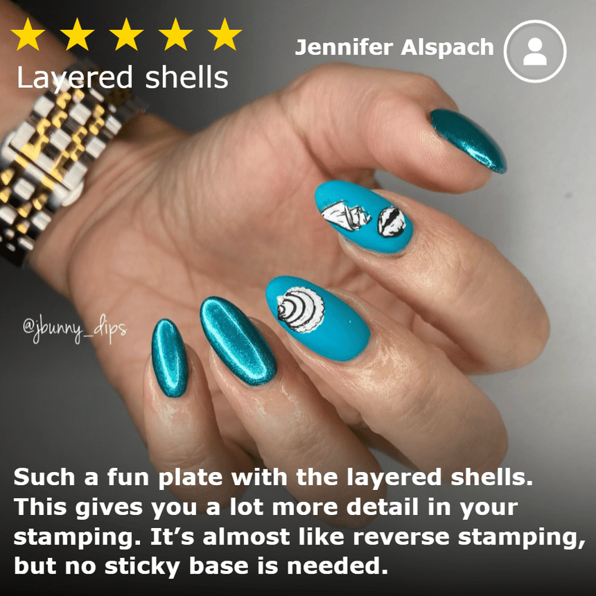 Shell Yeah! (M388) - Nail Stamping Plate
