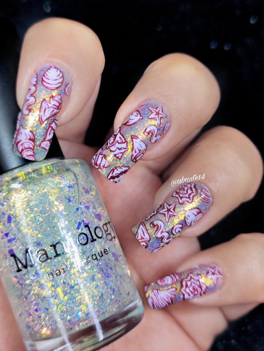 Shell Yeah! (M388) - Nail Stamping Plate