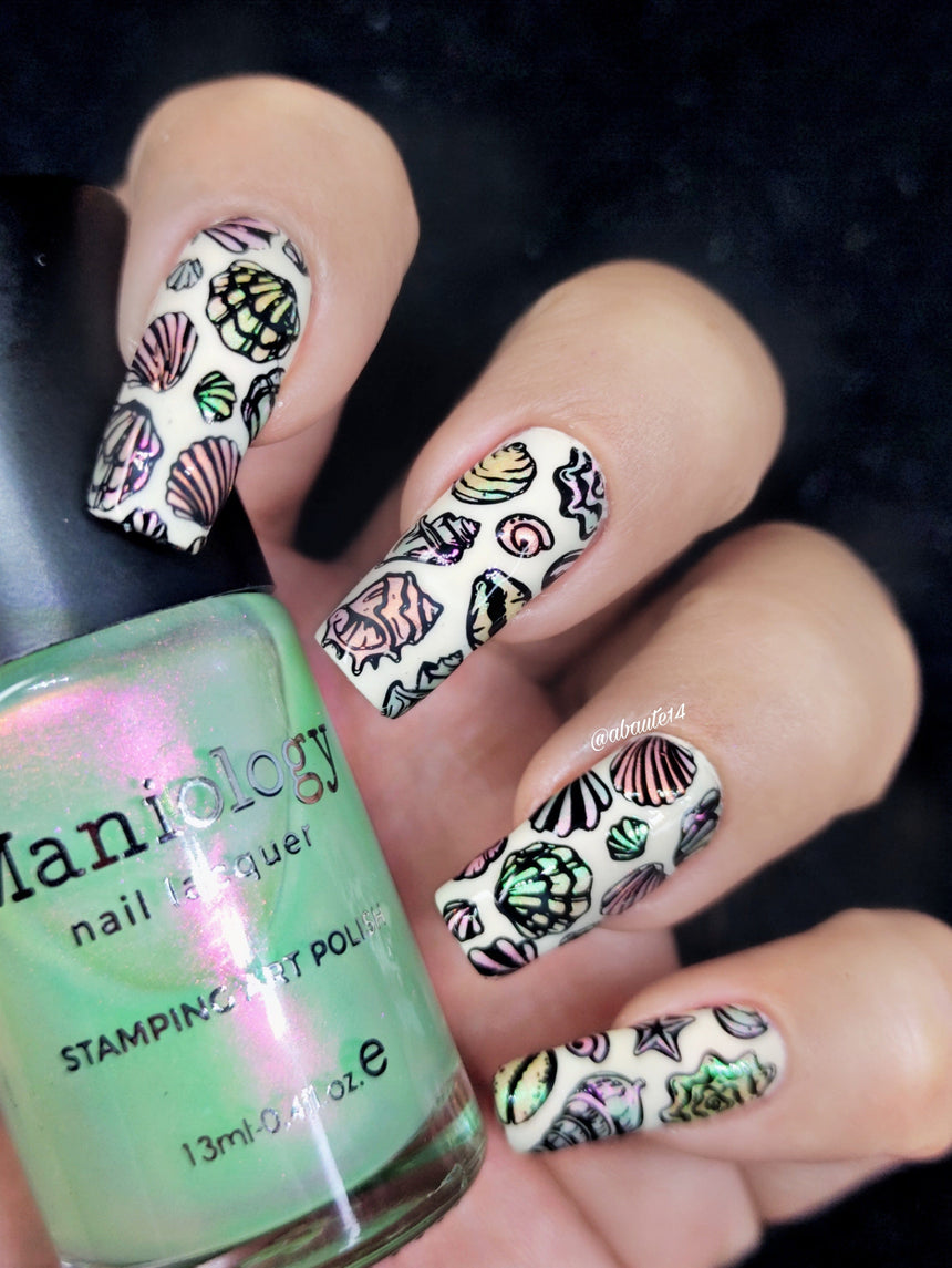 Shell Yeah! (M388) - Nail Stamping Plate