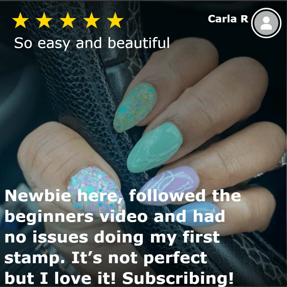 Simply Classic Nail Stamping Starter Kit with Blue Polish