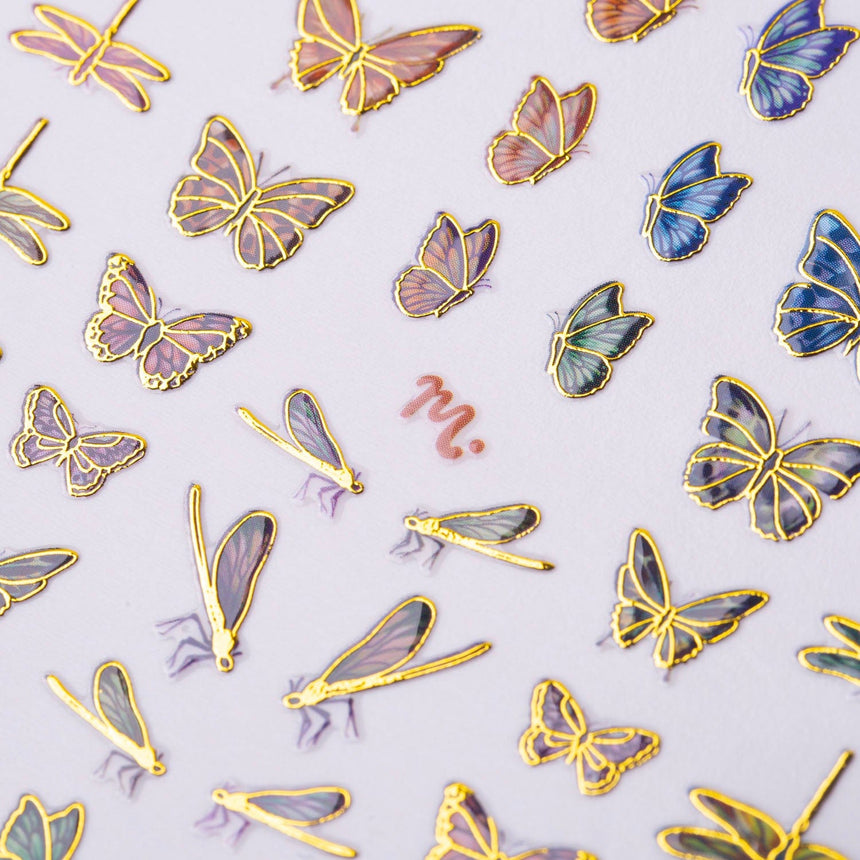 Sky Dancers - 2pc Nail Art Sticker Set