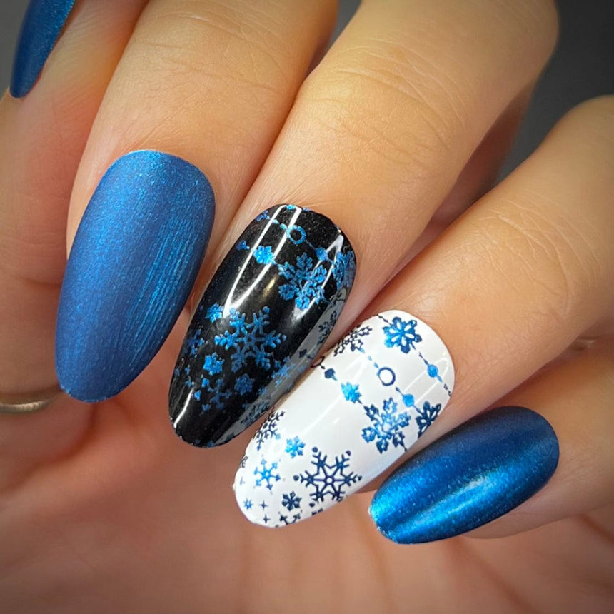 Sleigh Day: Twinkle Toes (B497) - Blue Metallic Stamping Polish