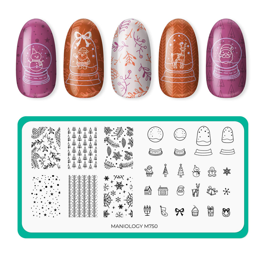Snow Globes (M750) - Nail Stamping Plate