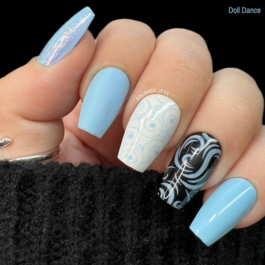 Snowflake Waltz: 6-Piece Stamping Art Polish Set
