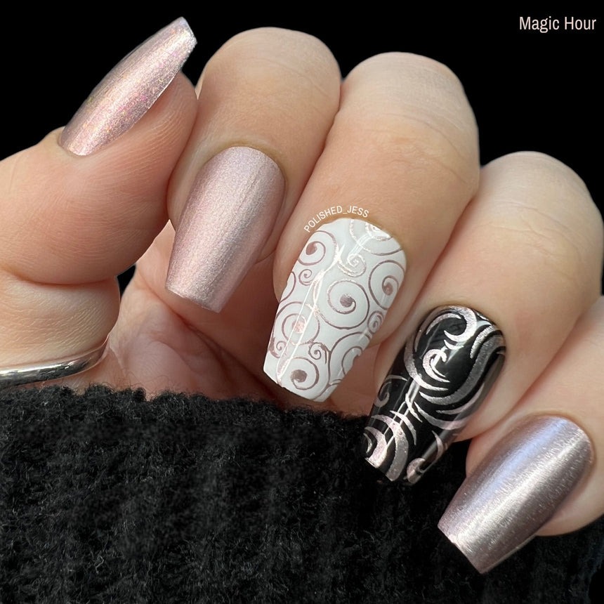 Snowflake Waltz: 6-Piece Stamping Art Polish Set