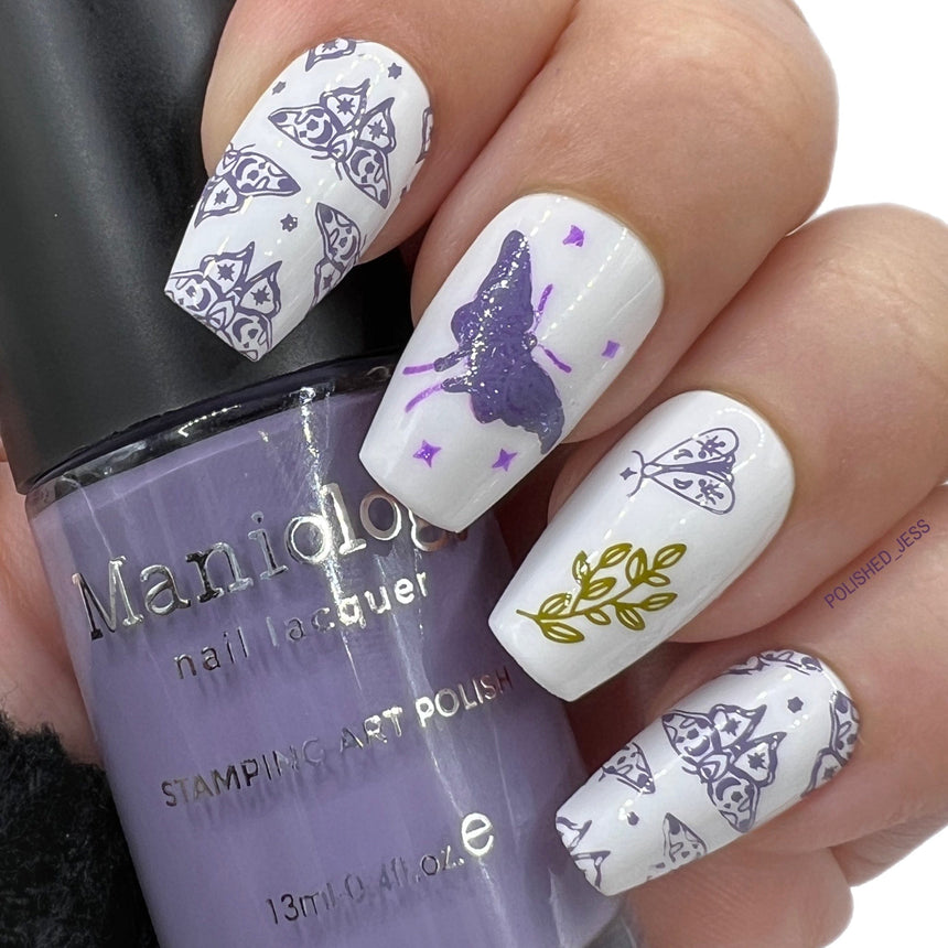 Snowflake Waltz Collection: Marzipan (B228) - Mauve Cream Stamping Polish