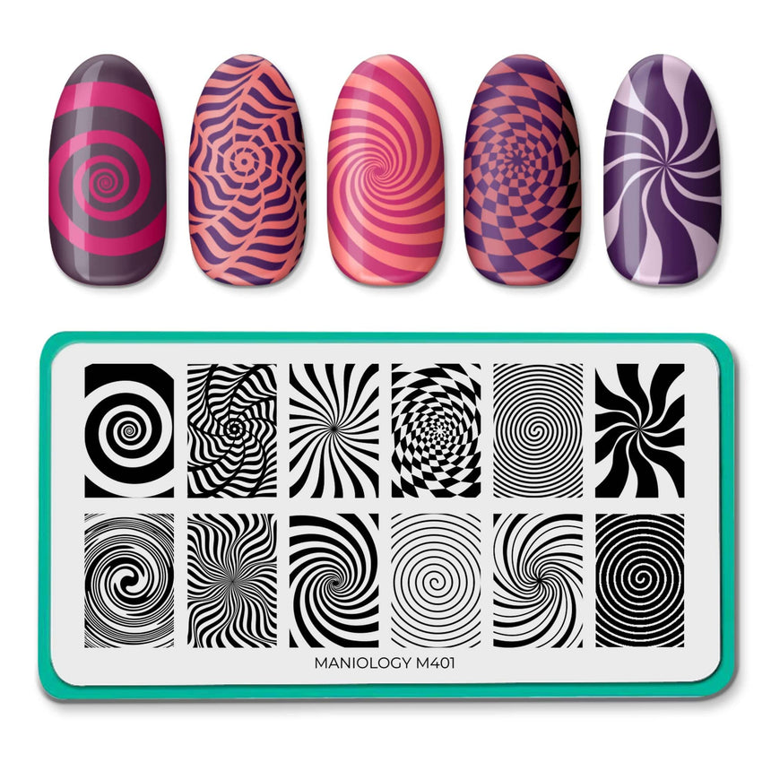Spiral Illusions (M401) - Nail Stamping Plate
