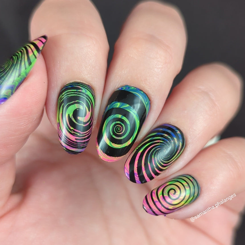 Spiral Illusions (M401) - Nail Stamping Plate