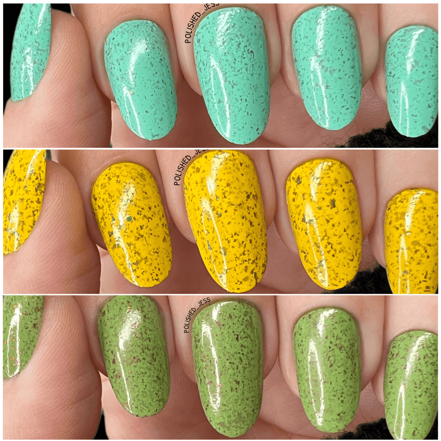 Spring Sonata: 3-Piece Creamy Flakies Nail Polish Set