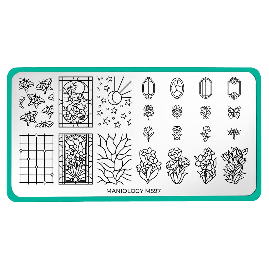 Stained Glass (M597) - Nail Stamping Plate