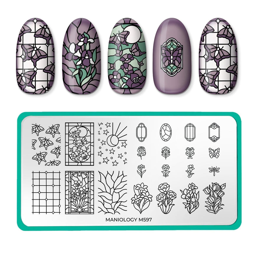 Stained Glass (M597) - Nail Stamping Plate