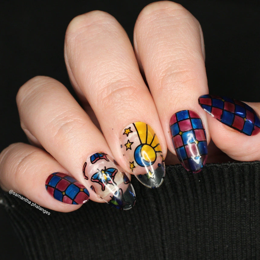 Stained Glass (M597) - Nail Stamping Plate