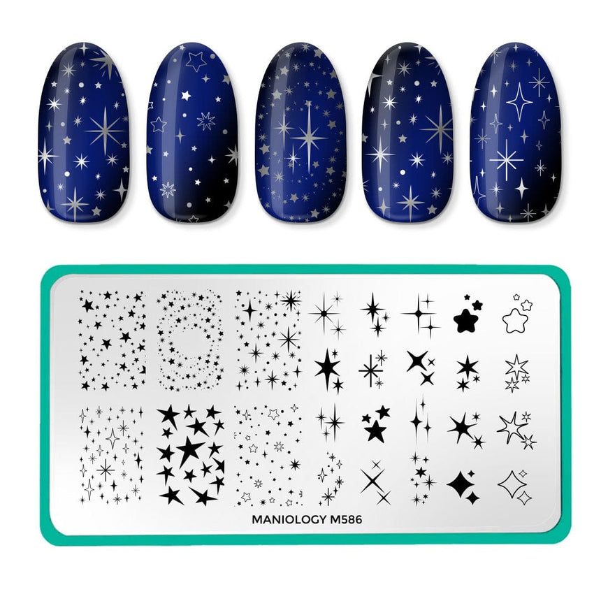 Star Showers (M586) - Nail Stamping Plate
