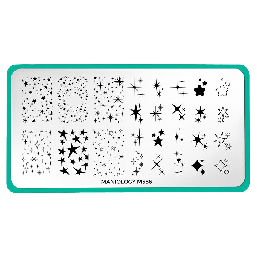 Star Showers (M586) - Nail Stamping Plate