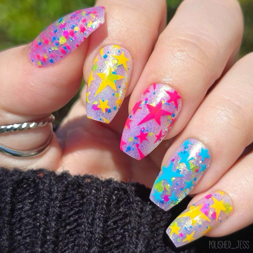 Star Showers (M586) - Nail Stamping Plate