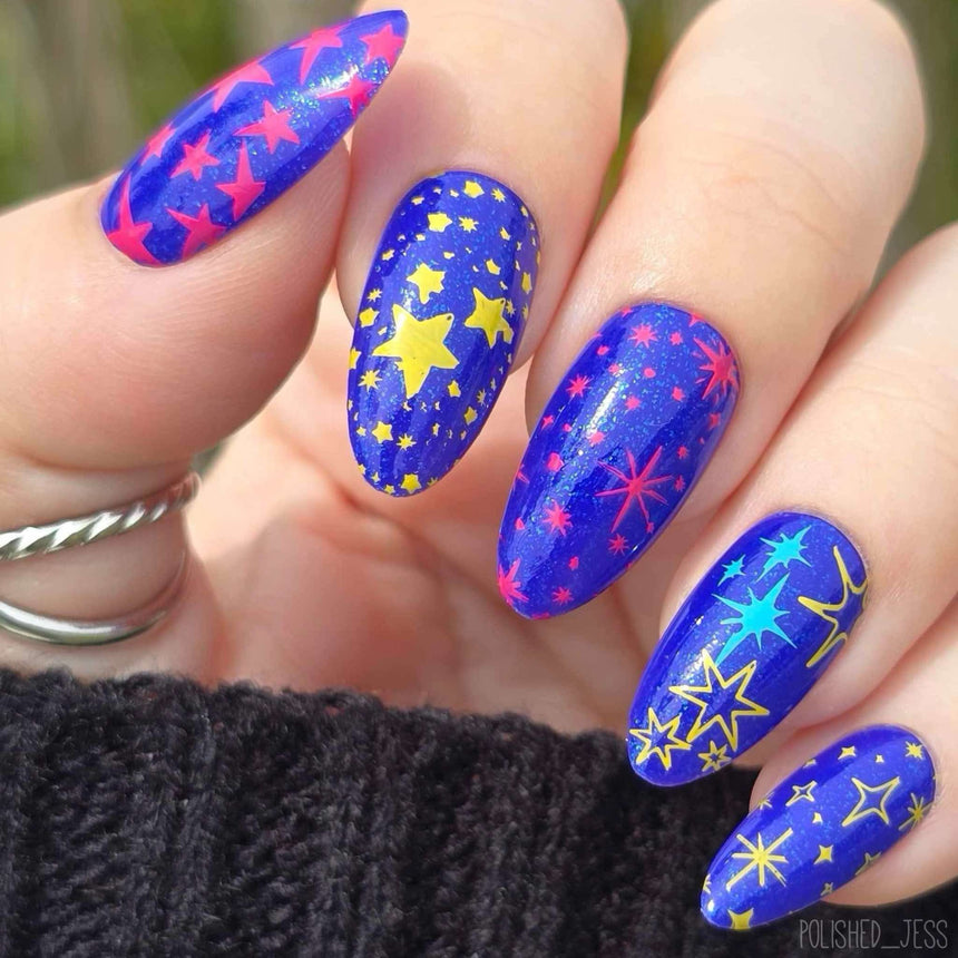 Star Showers (M586) - Nail Stamping Plate