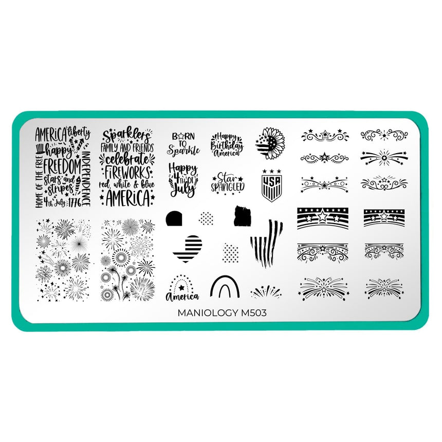 Star Spangled (M503) - Nail Stamping Plate