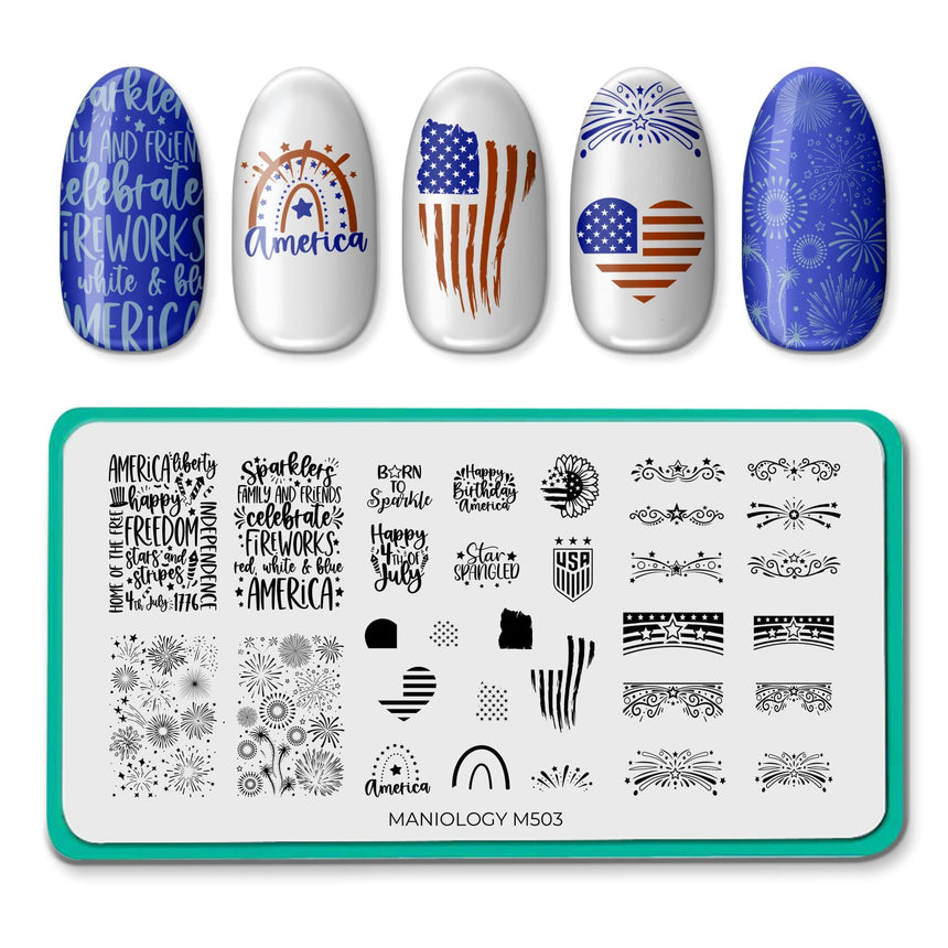Star Spangled (M503) - Nail Stamping Plate