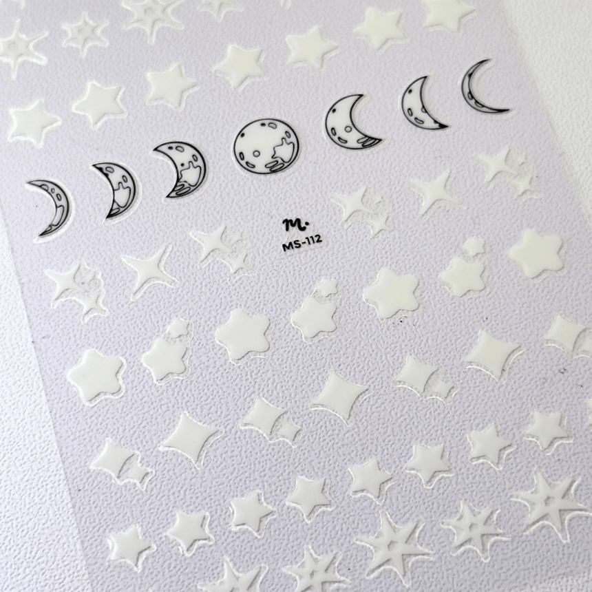 Star Struck (MS-112) - Glow In The Dark Nail Art Sticker