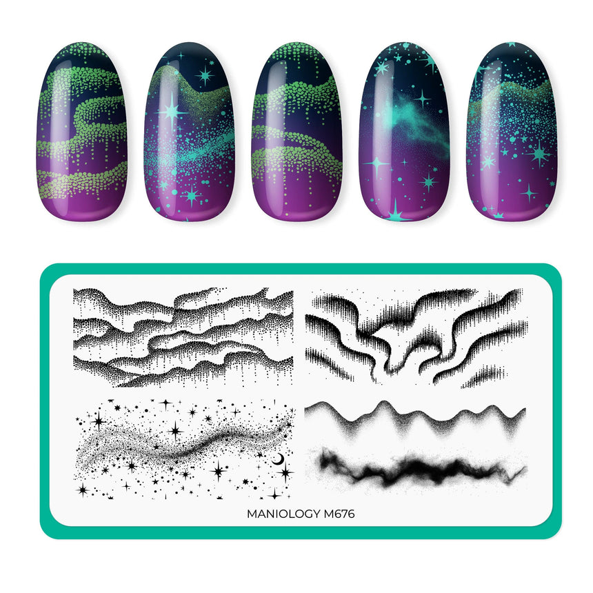 Starlit Skies (M676) - Nail Stamping Plate