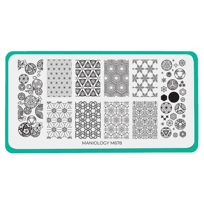 Colorful threads (M678) - Nail Stamping Plate