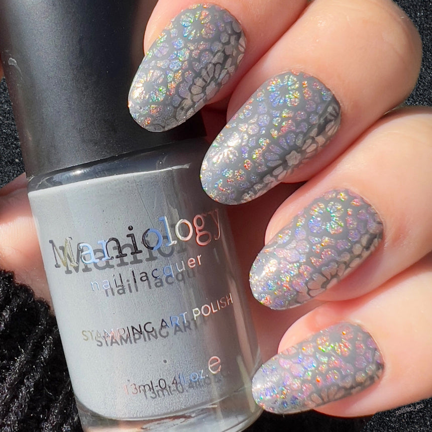 Storm Cloud (B185) - Dark Gray Stamping Polish