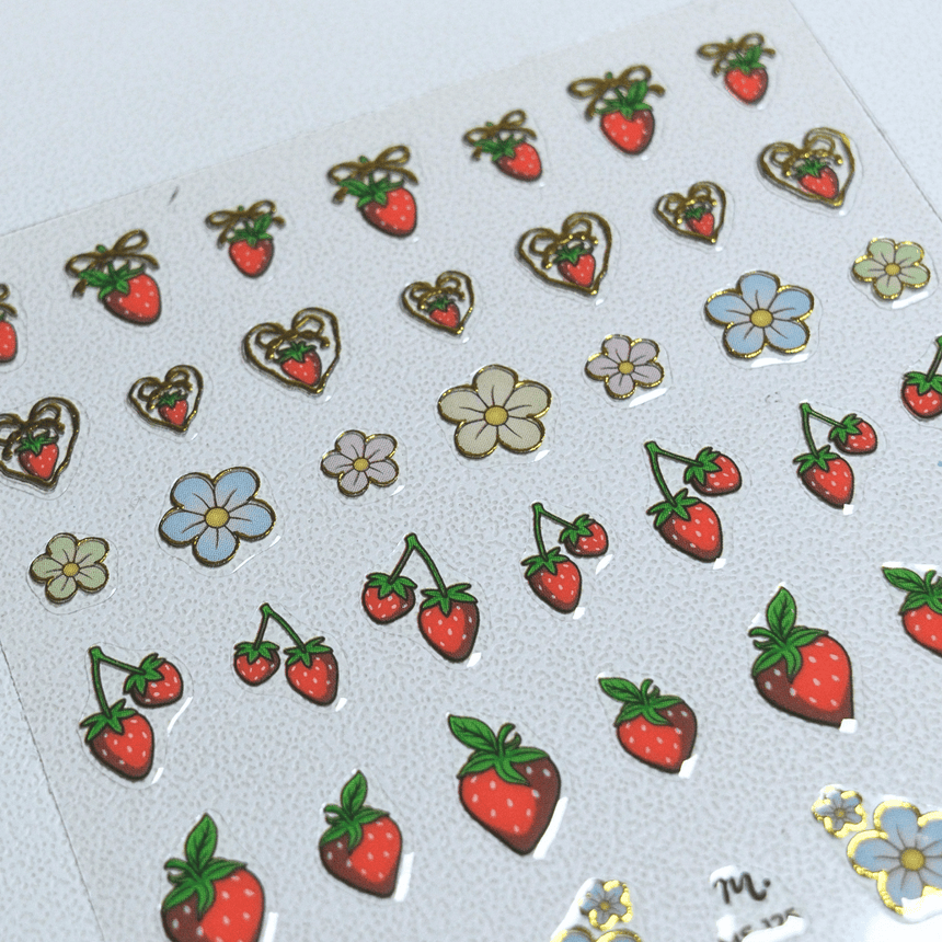 Strawberry Fields (MS-125) - Nail Art Sticker